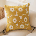 embroidered yellow dogtooth pastel aesthetic cushion pillow cover roomtery room decor