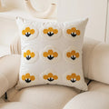 embroidered yellow dogtooth pastel aesthetic cushion pillow cover roomtery room decor