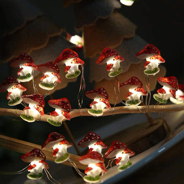 Mushroom Fairy String Lights
