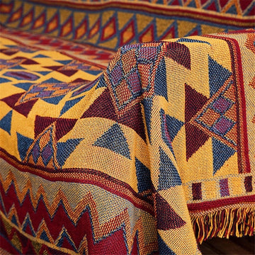 80's Knitted Throw Blanket