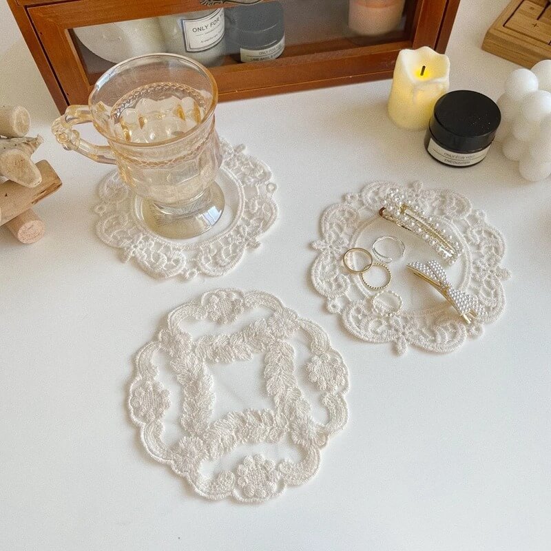 Coquette Doily Lace Coaster - Shop Online on roomtery