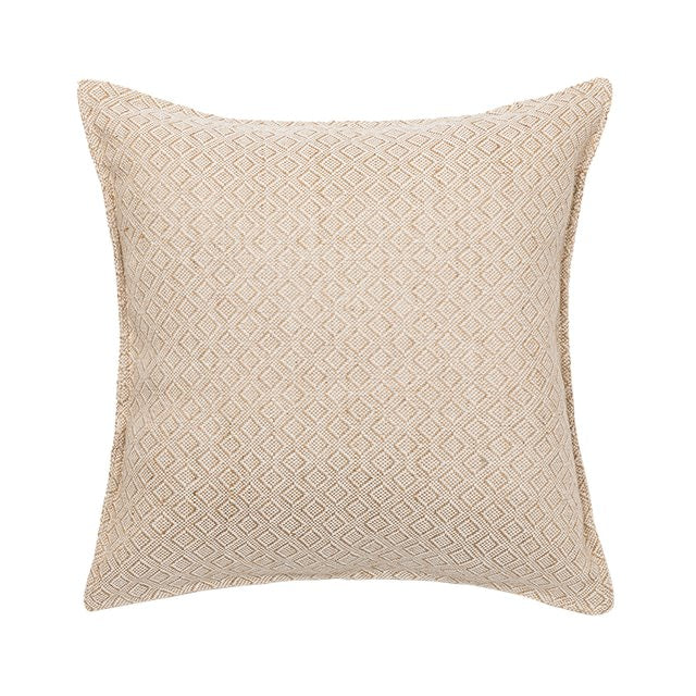 linen leaves embroidery aesthetic cushion cover roomtery