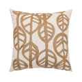 linen leaves embroidery aesthetic cushion cover roomtery