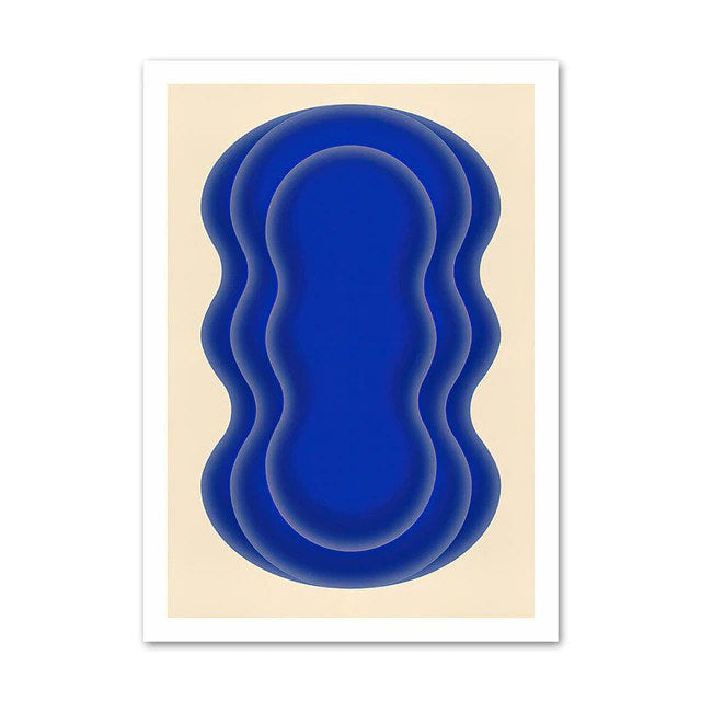 modern wavy abstract canvas wall art aesthetic posters roomtery