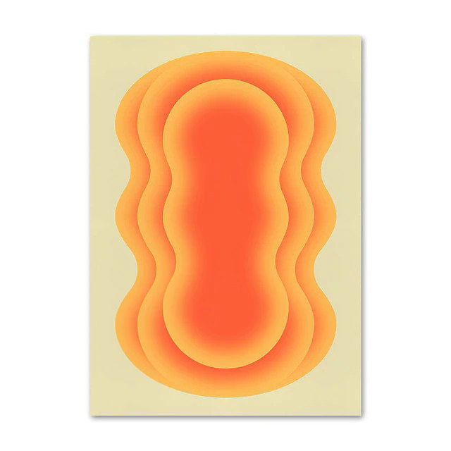 modern wavy abstract canvas wall art aesthetic posters roomtery