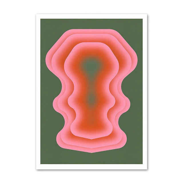 modern wavy abstract canvas wall art aesthetic posters roomtery