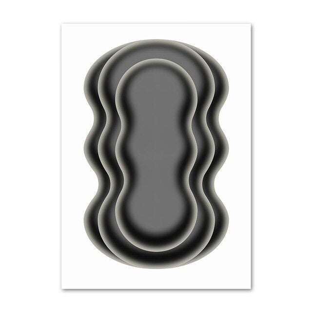modern wavy abstract canvas wall art aesthetic posters roomtery