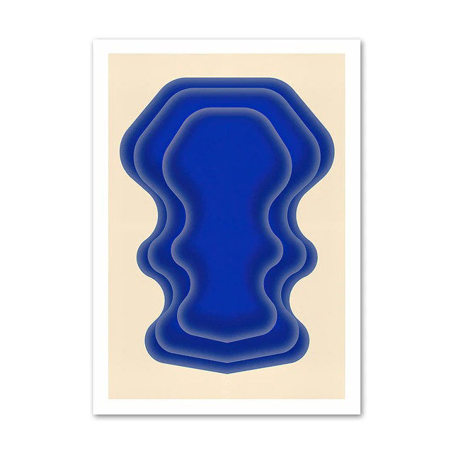 modern wavy abstract canvas wall art aesthetic posters roomtery