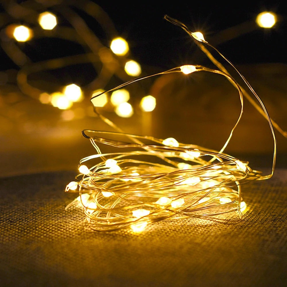 aesthetic room decor fairy lights thin wire string light set roomtery
