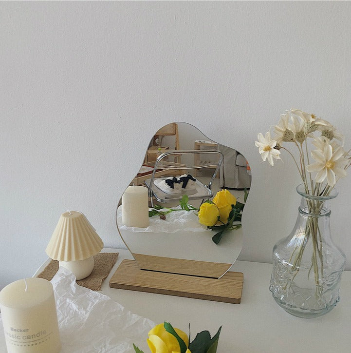 irregular mirror korean aesthetic room decor roomtery