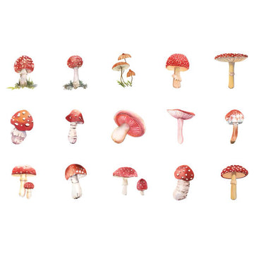 Vintage Red Mushroom Stickers