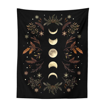 Autumn Moon Phases Tapestry