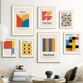 bauhaus modern gallery wall art canvas posters wall decor roomtery
