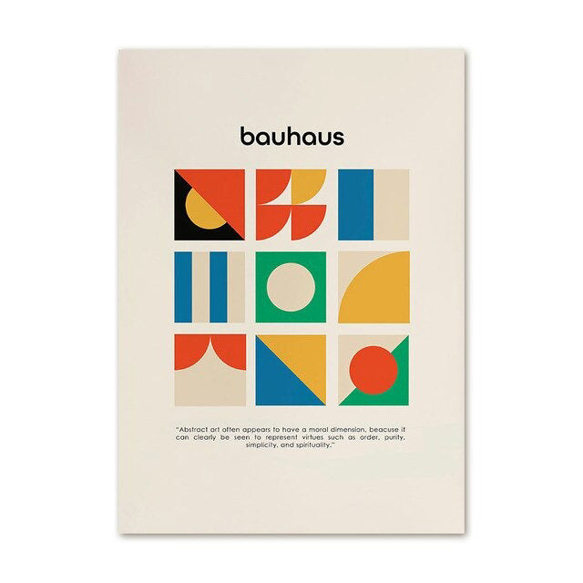 bauhaus modern gallery wall art canvas posters wall decor roomtery