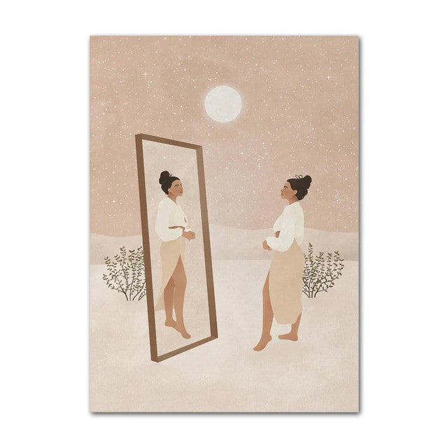 vintage boho eastern moroccan style boho aesthetic wall art canvas print poster roomtery