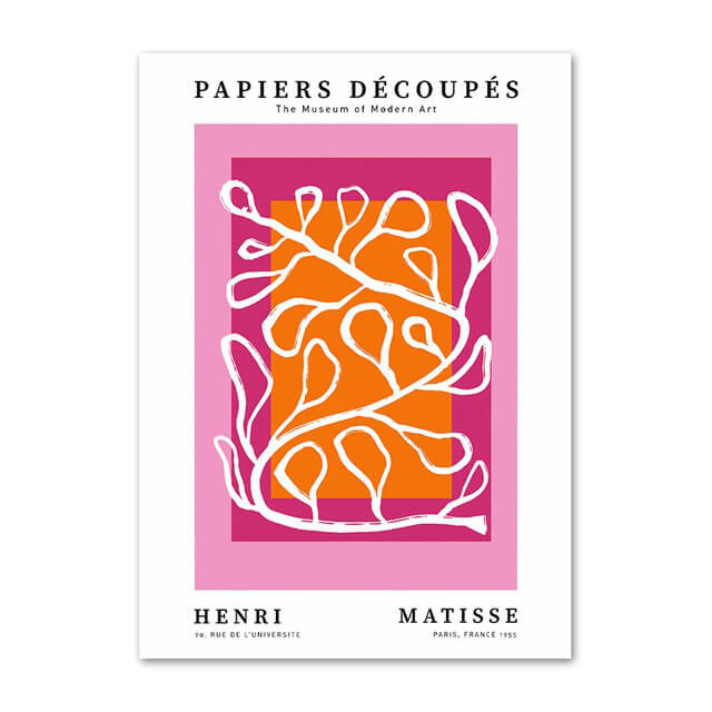 bright pink wall art matisse gallery wall canvas posters roomtery