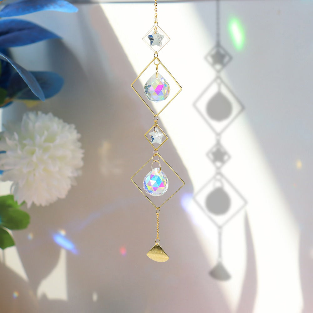 celestial sun light crystal suncatcher wall hanging rainbow maker lightcatcher crystal pendant shining hanging sun catcher roomtery