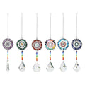 chakra circle light crystal suncatcher wall hanging rainbow maker lightcatcher crystal pendant shining hanging sun catcher roomtery