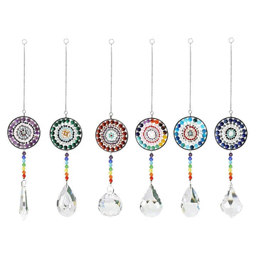 Chakra Circle Crystal Suncatcher