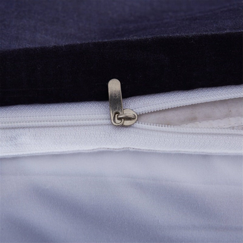 christmas trees and deers xmas monochrome black white aesthetic bedding set duvet cover bedsheet set roomtery