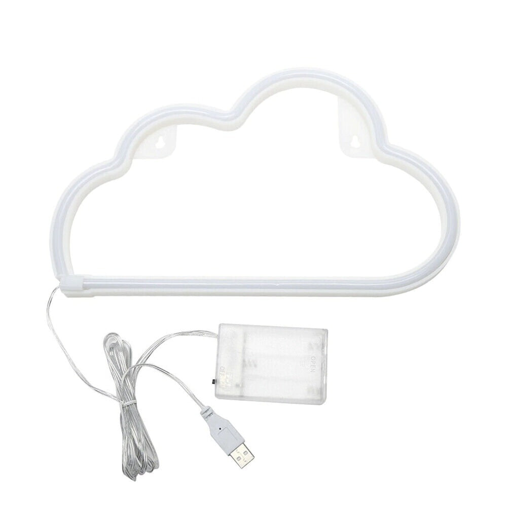 neon wall led sign cloud shape soft aesthetic room yellow roomtery