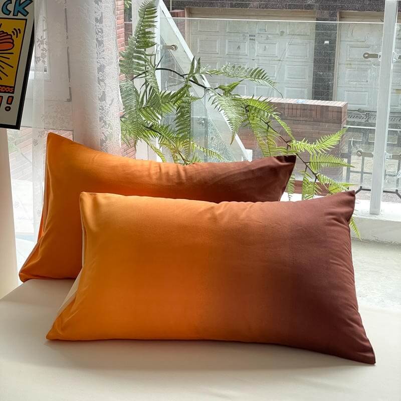 cute pastel color gradients bedding set roomtery