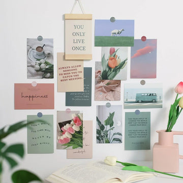 Color Shades & Quotes Wall Collage Cards