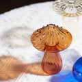 colored glass mushroom shaped vase fairycore aesthetic room decor roomtery