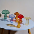 colored glass mushroom shaped vase fairycore aesthetic room decor roomtery