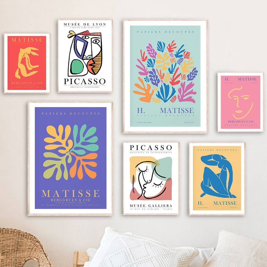 colorful matisse gallery wall art prints aesthetic posters roomtery