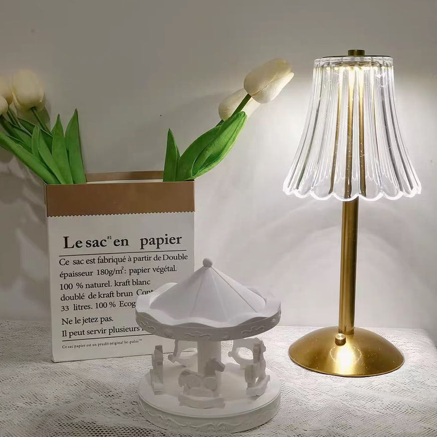coquette aesthetic vintage retro brass table lamp roomtery