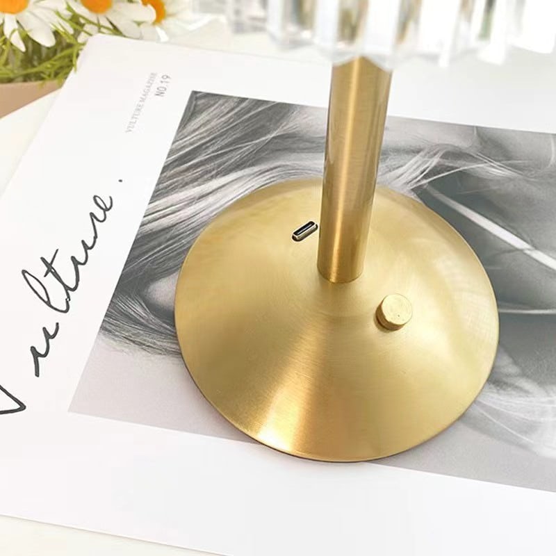 coquette aesthetic vintage retro brass table lamp roomtery
