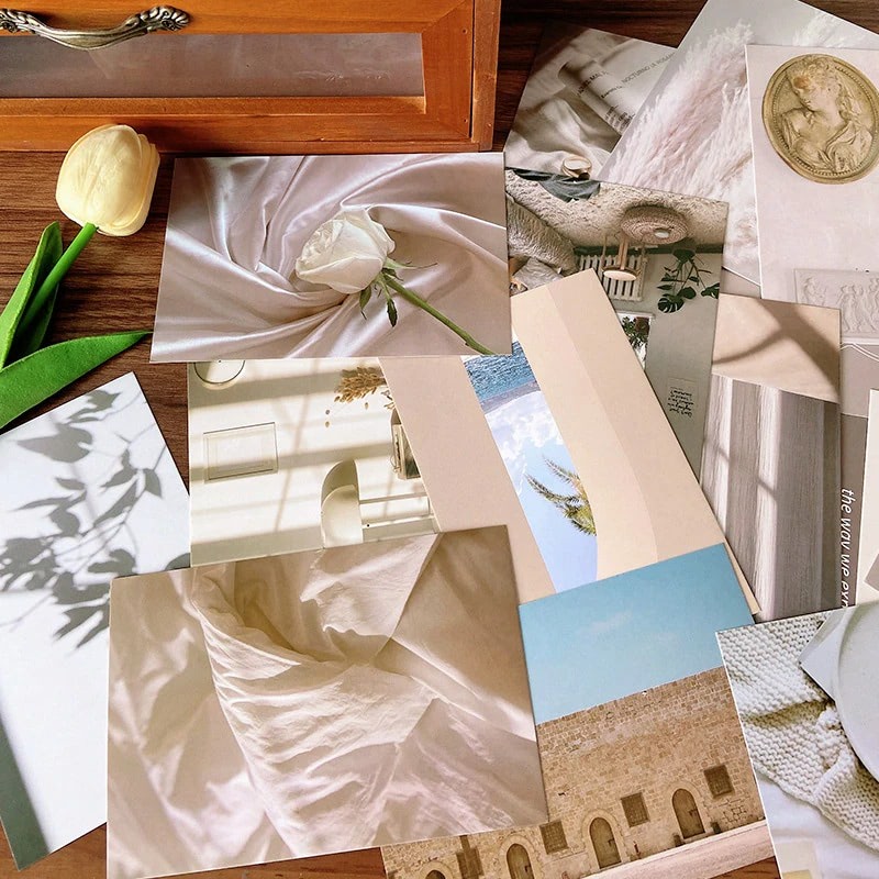 minimalist coquette aesthetic wall collage cards set roomtery