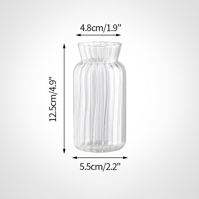 cottagecore aesthetic vintage ribbed style glass vase roommtery