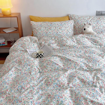 cottagecore aesthetic grandma flower pattern bedding set roomtery