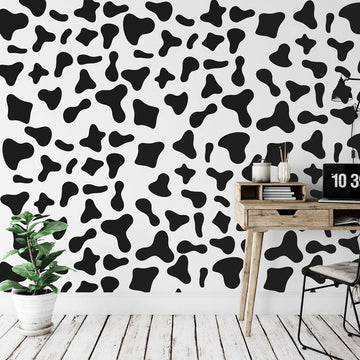 cow spots wall stickers indie aesthetic room decor roomtery