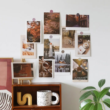 autumn style prints wall collage poster cards art set roomtery