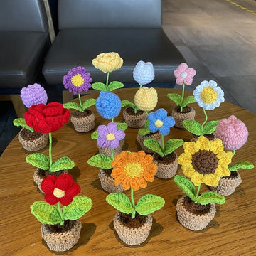 Crochet Potted Mini Flowers