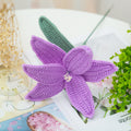 crochet lily flower artificial bouquet aesthetic decor roomtery