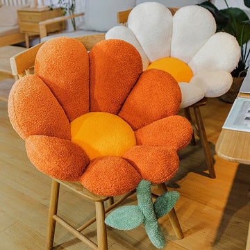 plush terry daisy flower seat cushion chair pad decor roomtery