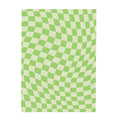 danish pastel aesthetic curved checker area rug roomtery