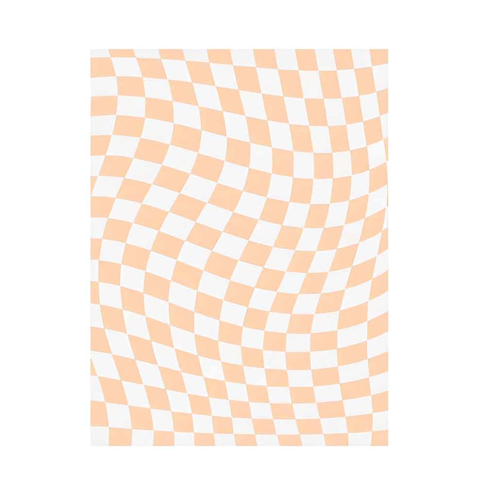 danish pastel aesthetic curved checker area rug roomtery