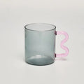 danish pastel aesthetic wavy pastel glass cup wavy handle mug roomtery