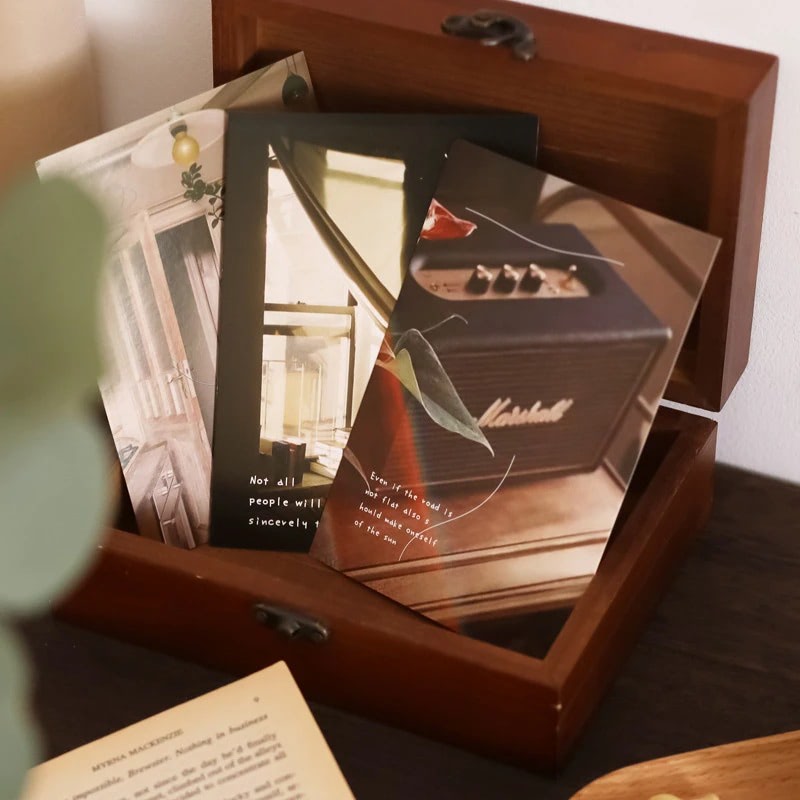 dark academia aesthetic wall collage cards set roomtery