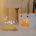 diy handmade gift mini led tulips globe night light roomtery