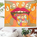 drop acid not bombs indie room aesthetic wall decor tapestry roomtery