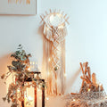 boho aesthetic decor eye shaped macrame wall hanging roomtery