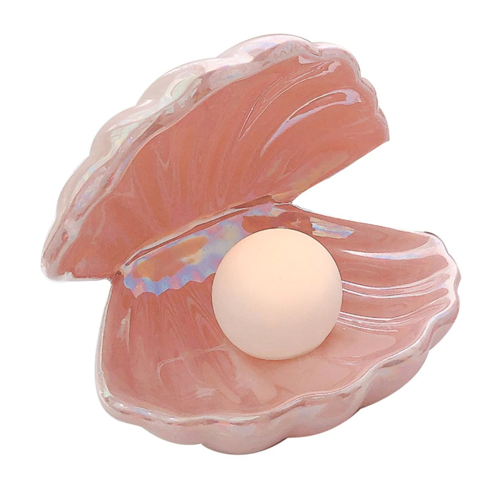 cute clam shell shaped ceramic night light lamp aesthetic room decor