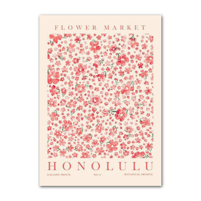 paint art flowers wall poster flower market canvas wall art roomtery
