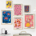 flower market gallery wall canvas wall art aesthetic posters roomtery